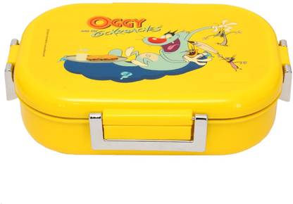 jm group misteel lunch box yellow 2 Containers Lunch Box