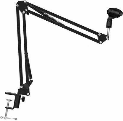 Zeom Microphone Suspension Boom Scissor Arm Stand Microphone stand  (Black) Microhone Stand