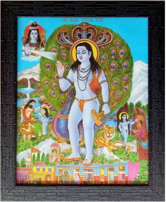 Art collection Home Decorative balaknath ji balak nath ji Painting Photo Frame Painting Wall Mount Ink 12.8 inch x 10.4 inch Painting