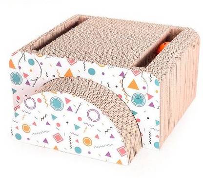 Emily Pets cat Toy pet Claws cat Jumping Platform wear Corrugated Paper Multi-Function Combination Creative DIY cat Scratch Board Paper Training Aid For Cat