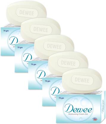 DEWEE Moisturizing Cream Bar ( 5 x 75 gm )