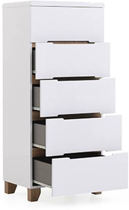 Urban Ladder Oslo Tall Chest Of Five Drawers Engineered Wood Free Standing Chest of Drawers