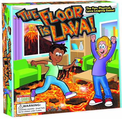 Endless Games The Floor Is Lava! Interactive Board Game For Kids And Adults (Ages 5+) Fun Party Birthday And Family Play | Promotes Physical A