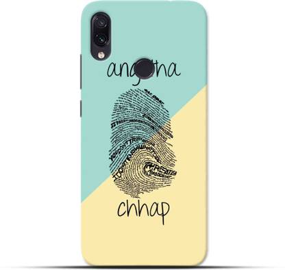 Saavre Back Cover for Angootha Chaap for REDMI NOTE 7