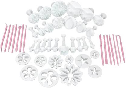 Futurekart Cake Decorating Fondant Icing Cutter Plunger 47 in 1 Set Cupcake Maker