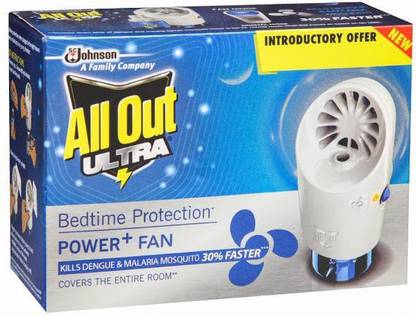 All Out Ultra Power + Fan Mosquito Vaporizer Machine+Refill ( Pack of 2) Mosquito Vaporiser Refill
