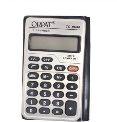 ORPAT TC-608 8 Digits Gst Calculator Multi color Basic  Calculator