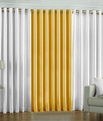 HHH FAB 270 cm (9 ft) पॉलिएस्टर लंबा दरवाजा पर्दा (3  का पैक)