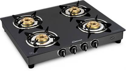 Sunflame DESIRE 4 BURNER Glass Manual Gas Stove