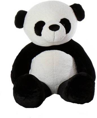 FamilyStore Panda 5 Feet 152 Cm Stuffed Spongy Hugable Cute Panda Teddy Bear - 152 cm (Black) - 152 cm (Black)  - 152 cm
