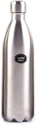 cello Swift Steel Flask, 1 Litre, Silver 1000 ml Flask