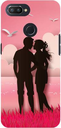 NDCOM Back Cover for Oppo Realme 2 Romantic Couple Printed