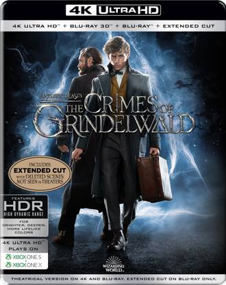 Fantastic Beasts: The Crimes of Grindelwald (Steelbook) (4K UHD + Blu-ray 3D + Blu-ray + Extended Cut) (4-Disc Box Set)