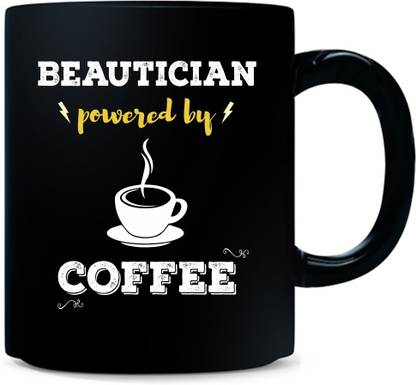 Gift Urself Beautician Coffee - Black - Birthday Anniversary Gift Present Idea With Love 325 ml Ceramic Coffee Mug
