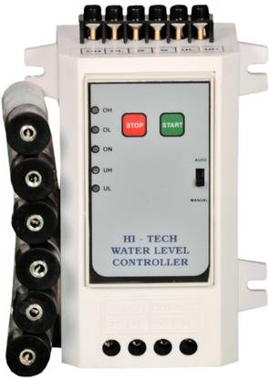 हाय टेक Fully Automatic Water Level Controller with Dry Run Protection 230V AC SUPPLY वायर्ड सेंसर सिक्योरिटी सिस्टम