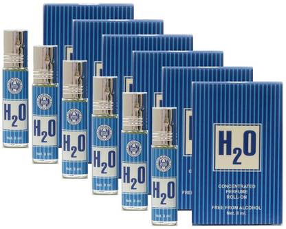 Anfar H2O Fragrance Roll on Attar Pack of 6 - 8ml Floral Attar