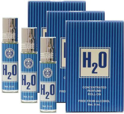 Anfar H2O Fragrance Roll on Attar Pack of 3 - 8ml Floral Attar