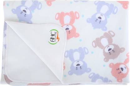 AHC Baby Printed Quick Dry Sheet (Size: X-Large, 200 cm x 140 cm, Teddy Print) Bed Protector Bunk