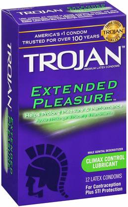 Trojan Extended Climax Control Lubricated Condoms, 12 Count Condom
