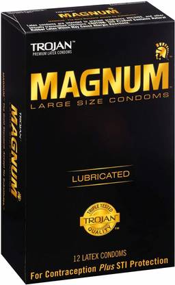 Trojan Magnum Lubricated Condoms, Large, 12-Count Condom