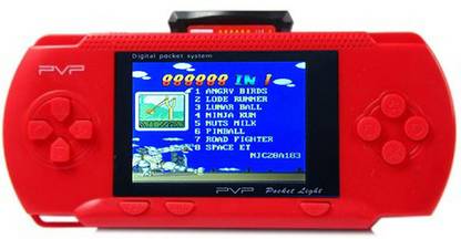 Allmusic PVP Station Light 3000 8 Bit Digital Portable Video Game Handheld Game-console with TV output with Crash, Pinball, Super Contra, Super Mario, Cricket2887, and other Unlimited Games, Soccer, Lunar Ball, Angry Birds