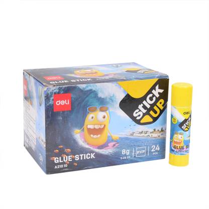 Deli A21010 Bumpees PVP Glue Stick 8 g, Pack of 24 Adhesive