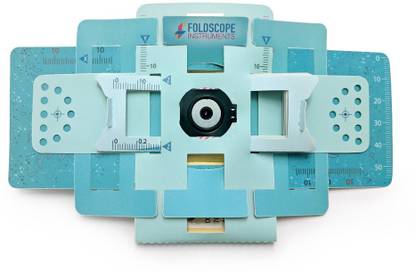 FOLDSCOPE Basic Plus Kit - 100% Genuine DIY Microscope Kit with one Prepared Slide for Ready Viewing by Fundoo Labs