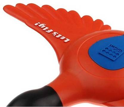 GiGwi Lets Fly Duck Squeaky TPR Orange Rubber Chew Toy, Squeaky Toy For Dog