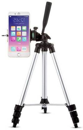 CASADOMANI 3110 stand With 3-Way Head Light weight Digital Camera with Mobile Clip Holder Best Use for Make Videos on Tiktok,Vigo Video,Snapchat, YouTube and Dubsmash Tripod