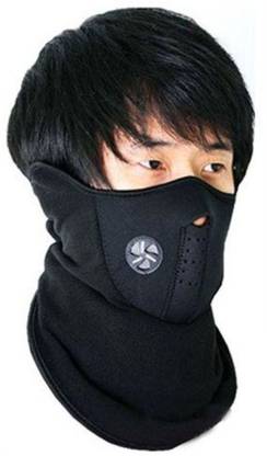 Anujbansal Black Bike Face Mask for Men & Women