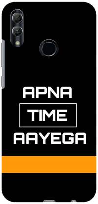 NDCOM Back Cover for Huawei Honor 10 Lite Apna Time Ayega Slogan Printed