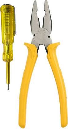 STANLEY 8INCH CUTTING PLIER AND WHITE TESTER PACK OF 2 Lineman Plier