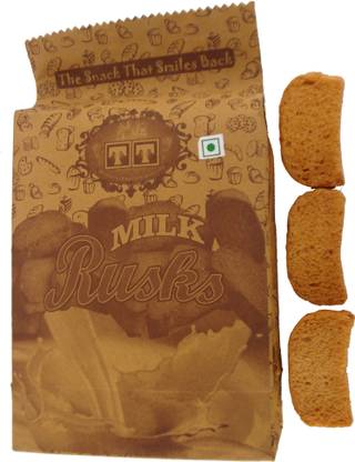 TT Handmade MILK RUSK Cookies (PACK OF 12) NA flavored Milk Rusk