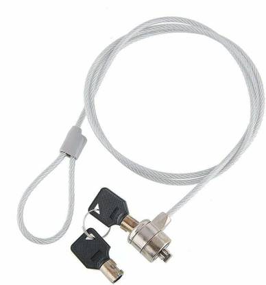 Amegon Technology ® Notebook Lock and Security Cable (PC/Laptop) Two Keys (Notebook Laptop Lock with Key) -Key Lock