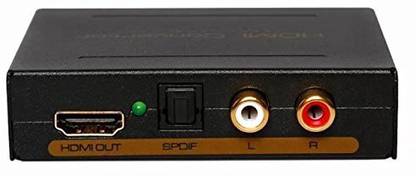 microware HDMI Audio Extractor Splitter HDMI to HDMI + Optical + RCA L/R Stereo Audio Out Supports 3D, 1080P(50/60HZ) Media Streaming Device