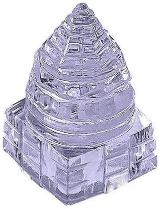 numeroastro Natural & Original Crystal/Sphatik Shri Yantra For Good Luck (130-140 Grams Approx) (Pack of 1) Crystal Yantra