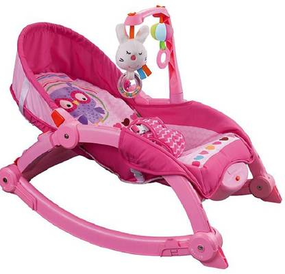 baybee Newborn Baby to Toddler Rocker Chair - Portable Rocker Bouncer with Selectable Vibrator Mode and Toys,Baby Feeding Chair, Rocker, Swing for Babies/Kids/Toddler 1-2 Years Rocker and Bouncer