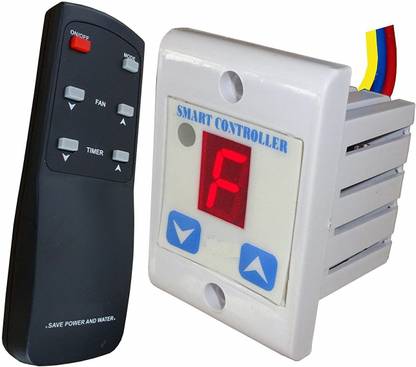 Deep Plastic Digital Wireless Remote Fan Regulator, 4.0x4.0x6.0cm ( Multicolour) Conventional Box Regulator