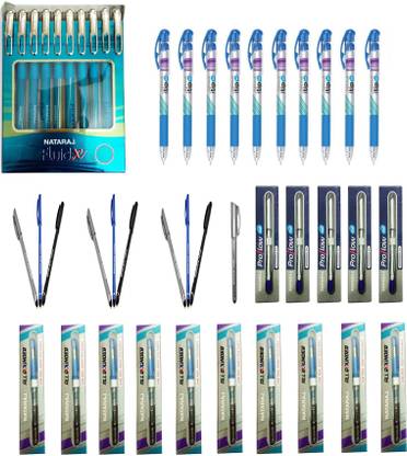 NATARAJ 10 DUO TOUCH STYLUS BALL PEN ( ACCURATE STYLUS CONTROL FOR TOUCH SCREEN MOBLIE & TABLET)+10 ITIP GEL PEN+10 FLUIDX BALL PEN+10 ALL ROUNDER BALL PEN+5 PROFLOW GEL PEN Ball Pen
