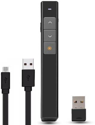 Techtest Wireless Presenter, Rf 2.4Ghz Powerpoint Clicker Presentation Presenter Remote Control USB Pointer PPT Laser Pen Point Professional Slide Changer Controller Laser Prsenter Presenter