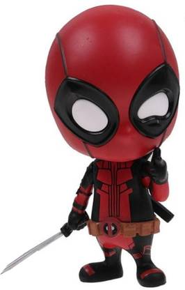 Zesta Deadpool Bobble Head with one sword out Action Figure Toy for Car Dashboard or Table Top