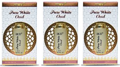 aco Pure White Oud Alcohol - Free Attar Roll On 2.5ml Each (Pack of 3) Floral Attar