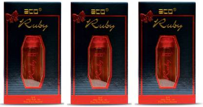 aco Ruby Alcohol - Free Attar Roll On 8ml Each (Pack of 3) Floral Attar