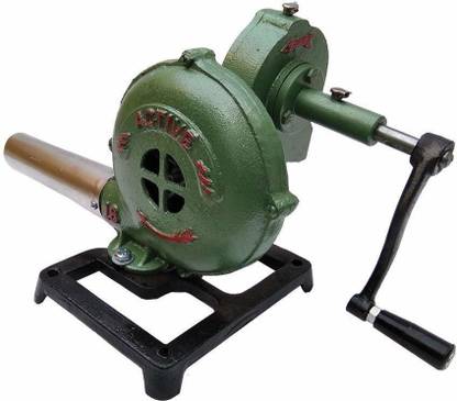 Pretail Outdoor Barbecue Iron Gear Hand Crank Blacksmith Forge Blower, Manual Fan Air Blower