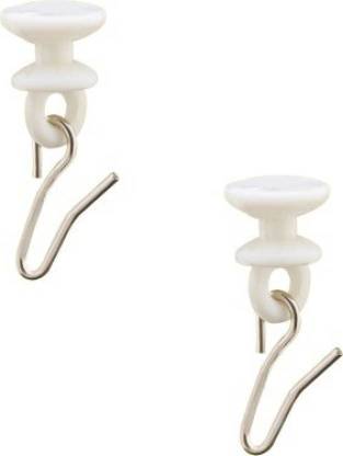 TRIS White Curtain Hooks Metal