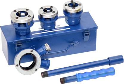 Digital Craft 1 Set Pipe Threading Kit Dies Manual Plumber Pipe Threading Kit Threader Tool Manual Threader Size 1/2", 3/4", 1" Tool Kit Die Handle