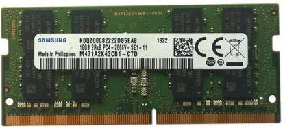 SAMSUNG 2RX8 DDR4 16 GB (Dual Channel) Laptop (M471A2K43CB1-CTD PC4-21300)