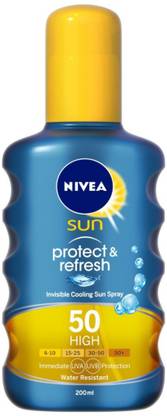 NIVEA Sunscreen - SPF 50 PA++ SUN Protect & Refresh Invisible Cooling Spray SPF 50