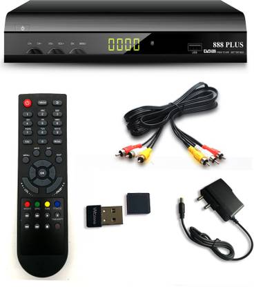 Wezone 888 Plus Satellite Receiver MPEG-4 Free to Air with Dongle Media Streaming Device
