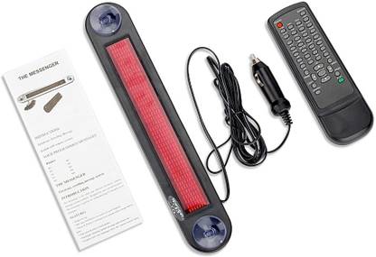 AutoTrends LED Display Programmable Electronic Moving Scrolling Message Sign Remote Control 12V - Red Indicator Light Car LED (12 V, 7 W)